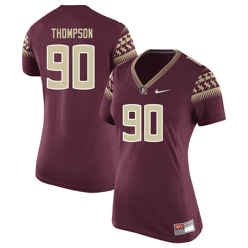 Women #90 Tru Thompson Florida State Seminoles College Football Jerseys Sale-Garent
